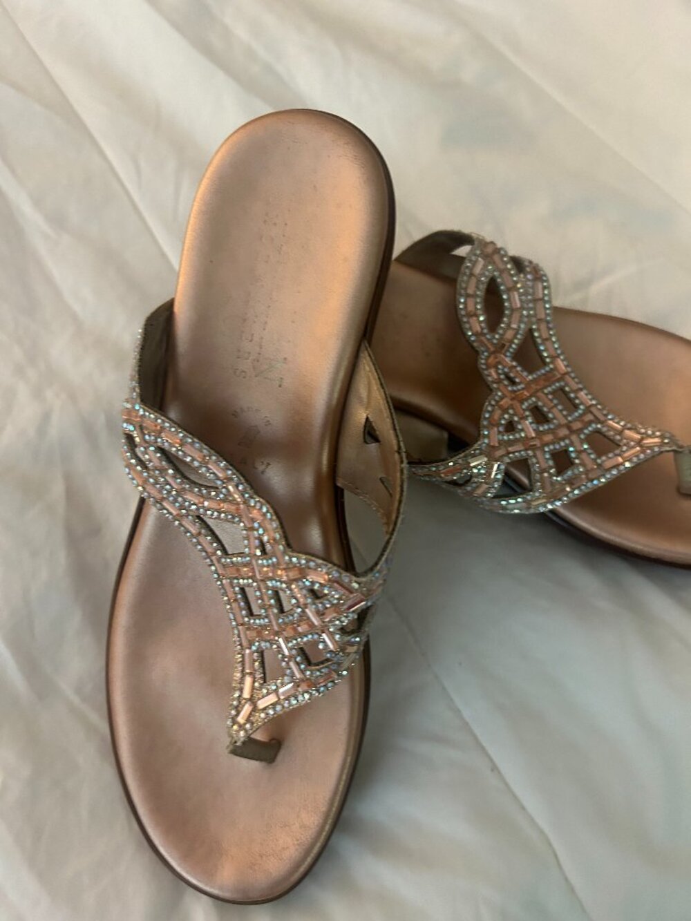 GOLD METALLIC SANDALS - Picture 5 of 6